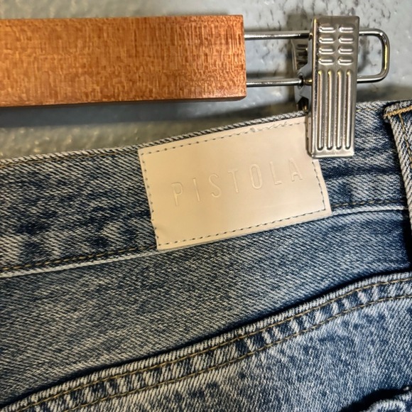 Pistola Womens Cassie Super High Rise Straight Leg‎ Distressed Jeans 30 Denim - Picture 10 of 12